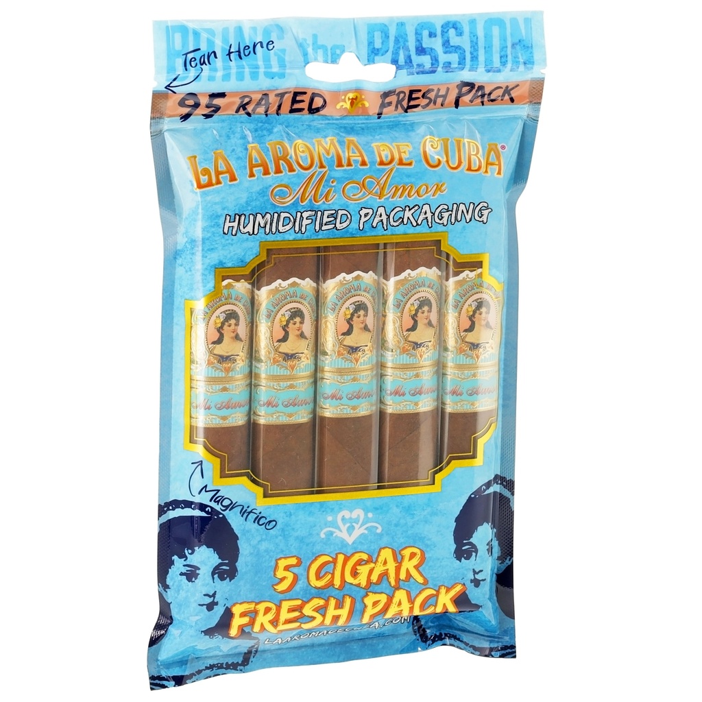 La Aroma de Cuba Retail Shelf Mi Amor Magnifico Fresh Pack 5-Cigar Sampler