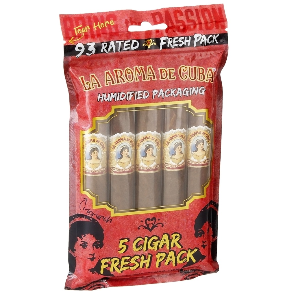 La Aroma de Cuba Retail Shelf Monarch Fresh Pack 5-Cigar Sampler