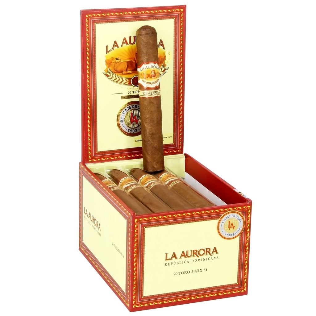 La Aurora 1903 Cameroon Toro Box of 20 - 5" 3/4 x 54