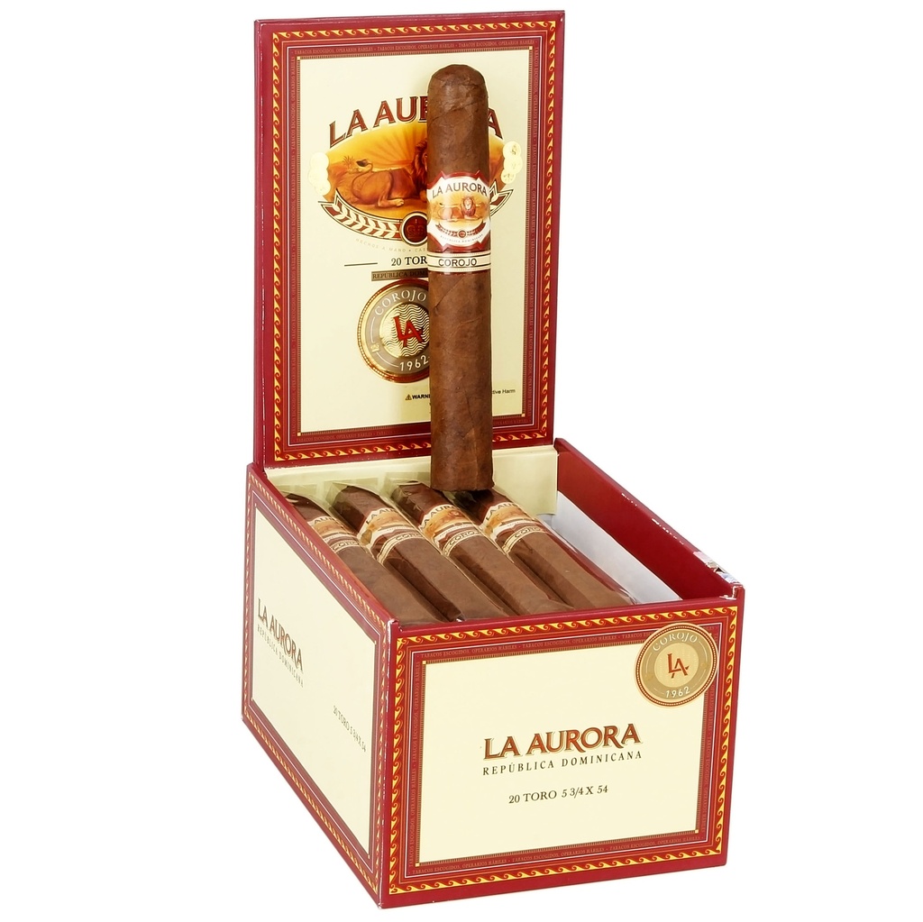 La Aurora 1962 Corojo Toro Box of 20 - 5" 3/4 x 54