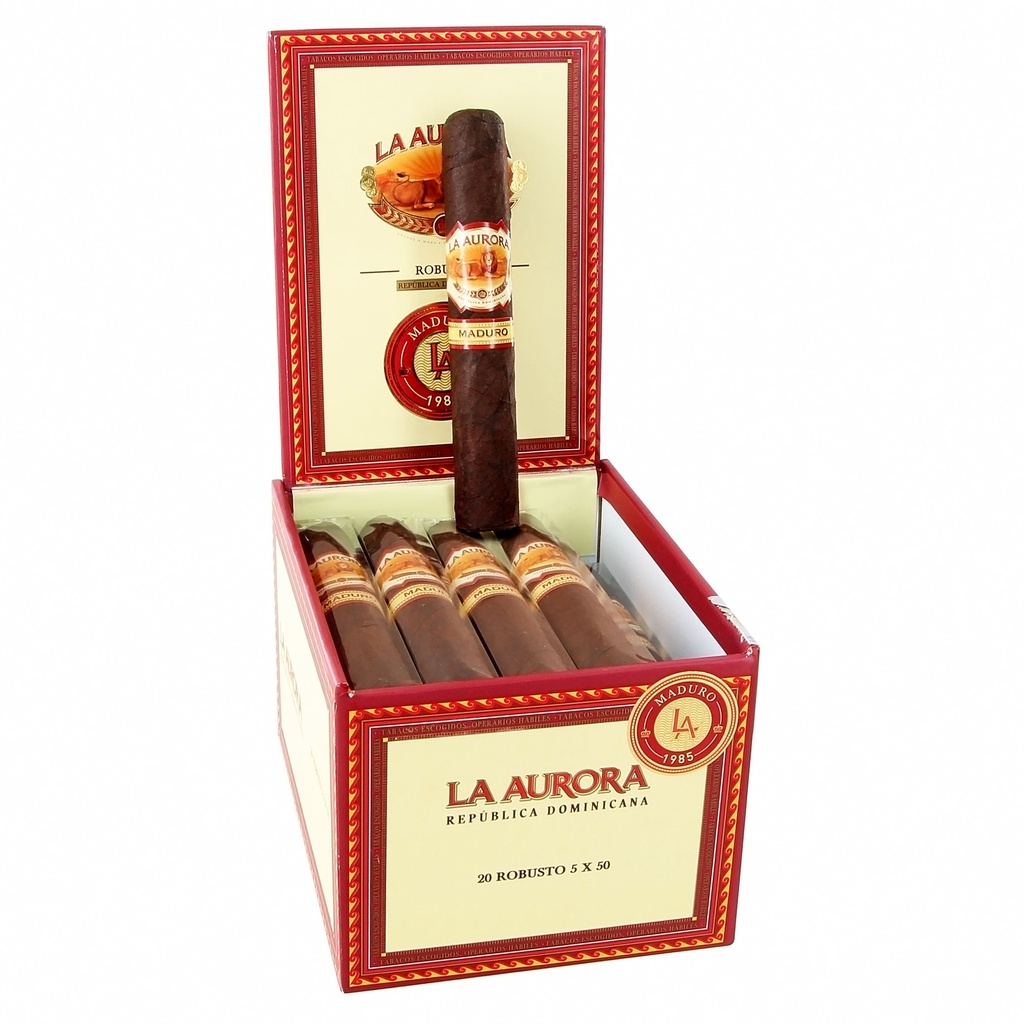 La Aurora 1985 Maduro Robusto Box of 20 - 5" x 50