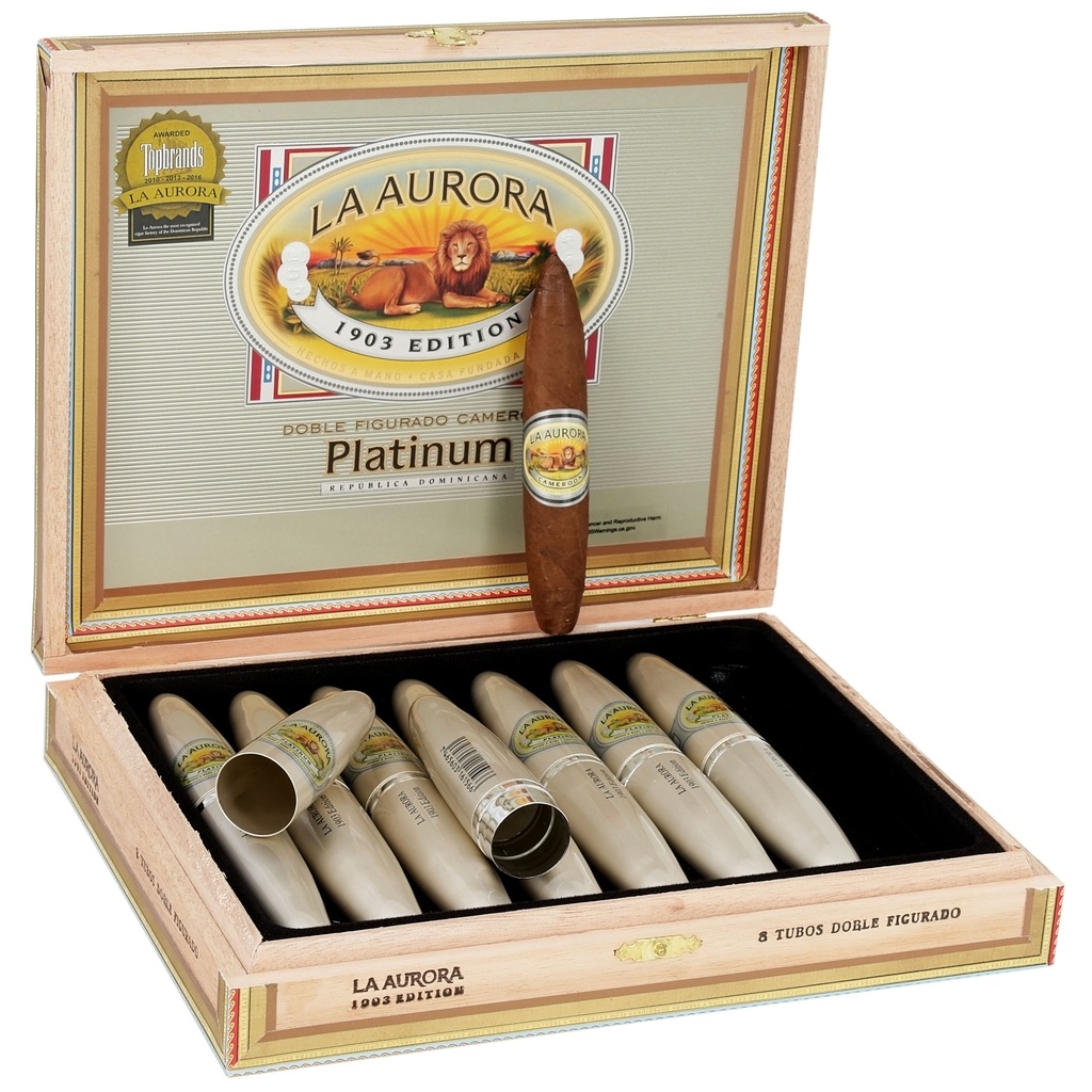 La Aurora Preferidos Cameroon Platinum Tubes 5" * 54