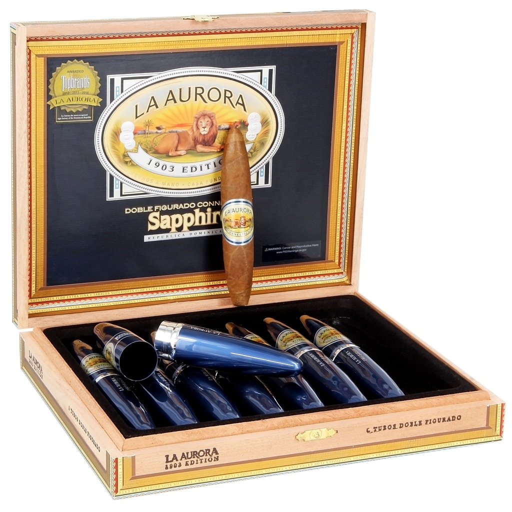 La Aurora Preferidos Connecticut Sapphire Tubes 5" * 54