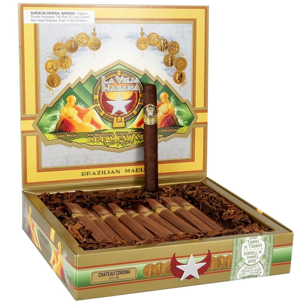 La Vieja Habana Brazilian Maduro Bomberito Box of 20 - 5" 1/2 x 46