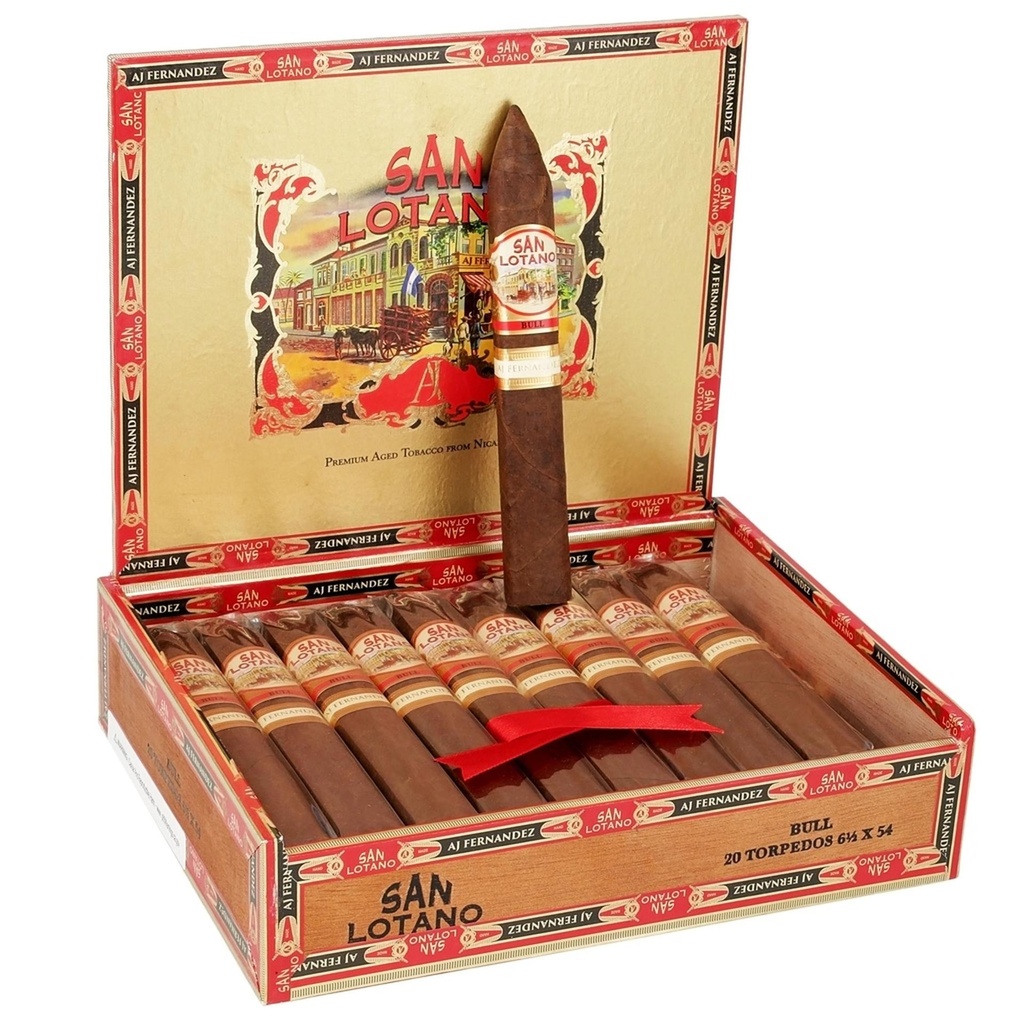 AJ Fernandez San Lotano The Bull Torpedo Box of 20 - 6" 1/2 x 54
