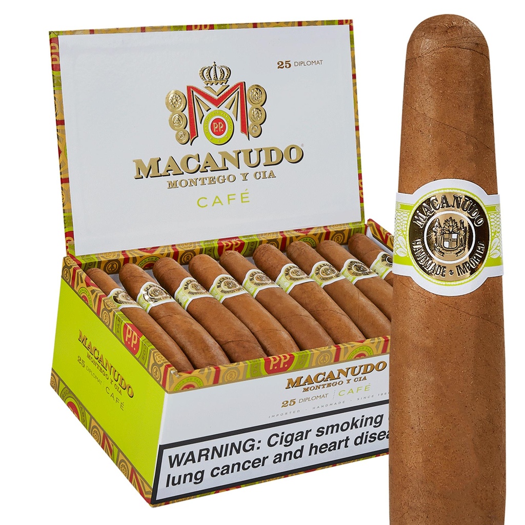 Macanudo Cafe Diplomat Box of 25 - 4" 1/2 x 60