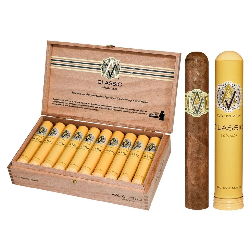 AVO Classic Classic Robusto Tubos Box of 20 - 5" x 50 