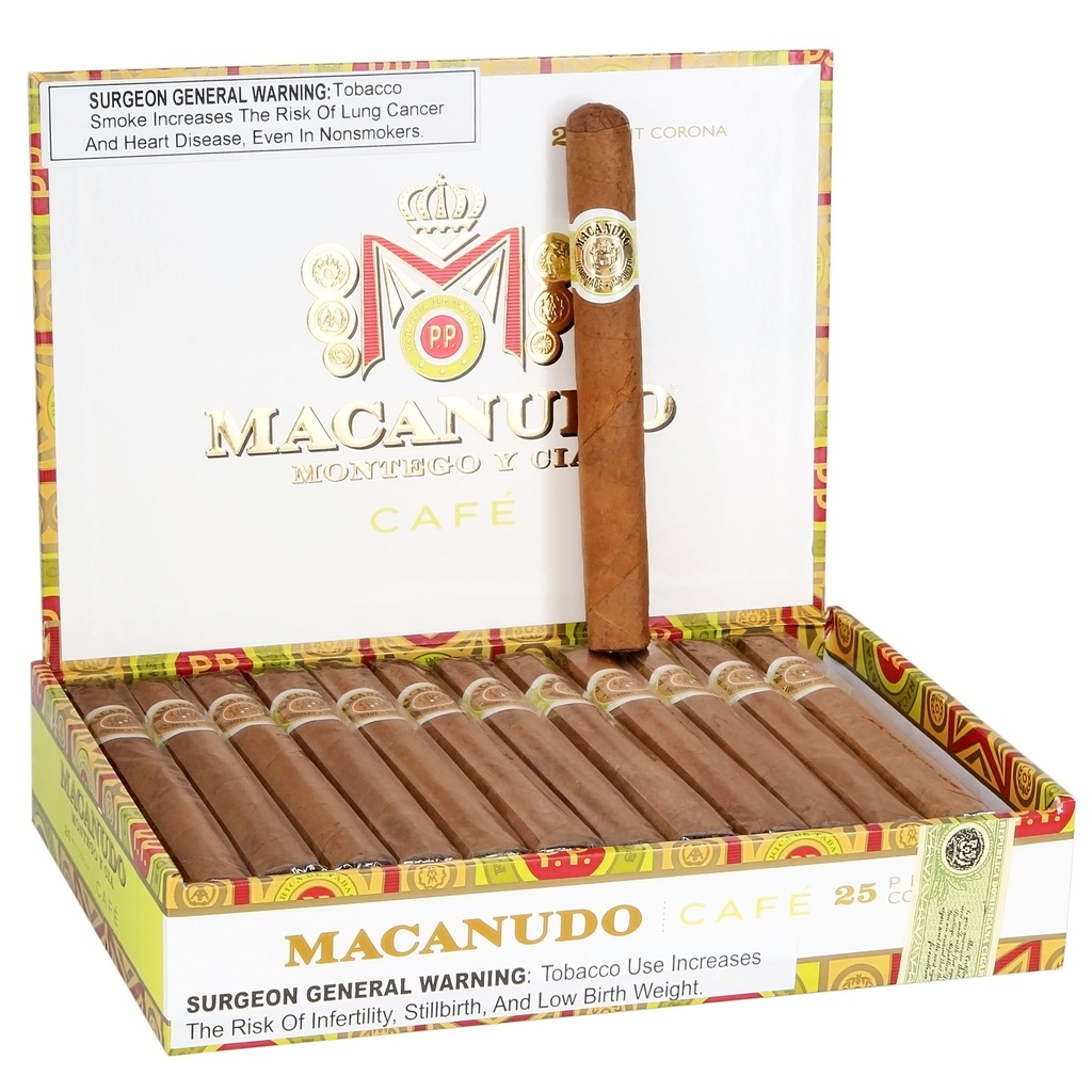 Macanudo Cafe Petit Corona 25s Box of 125 -  5'' x 38