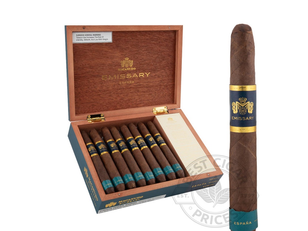 Macanudo Emissary Espana Perfecto Box of 16 - 6'' 1/8 x 54 