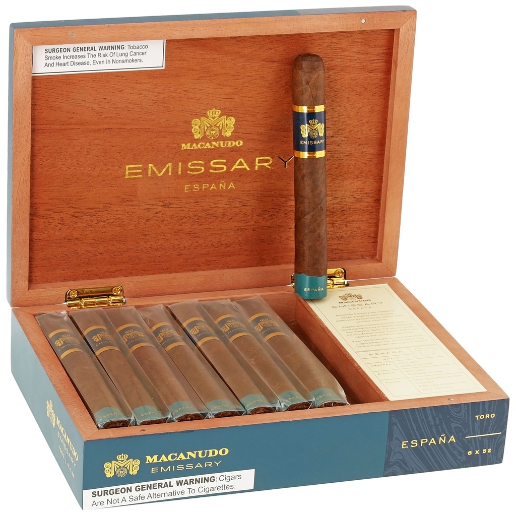 Macanudo Emissary Espana Toro Box of 16 - 6" x 52