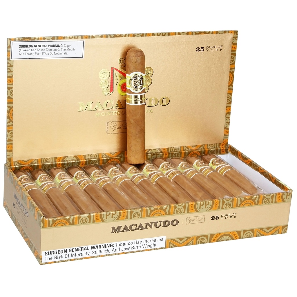 Macanudo Gold Label Duke of York Box of 25 - 5" 1/4 x 54