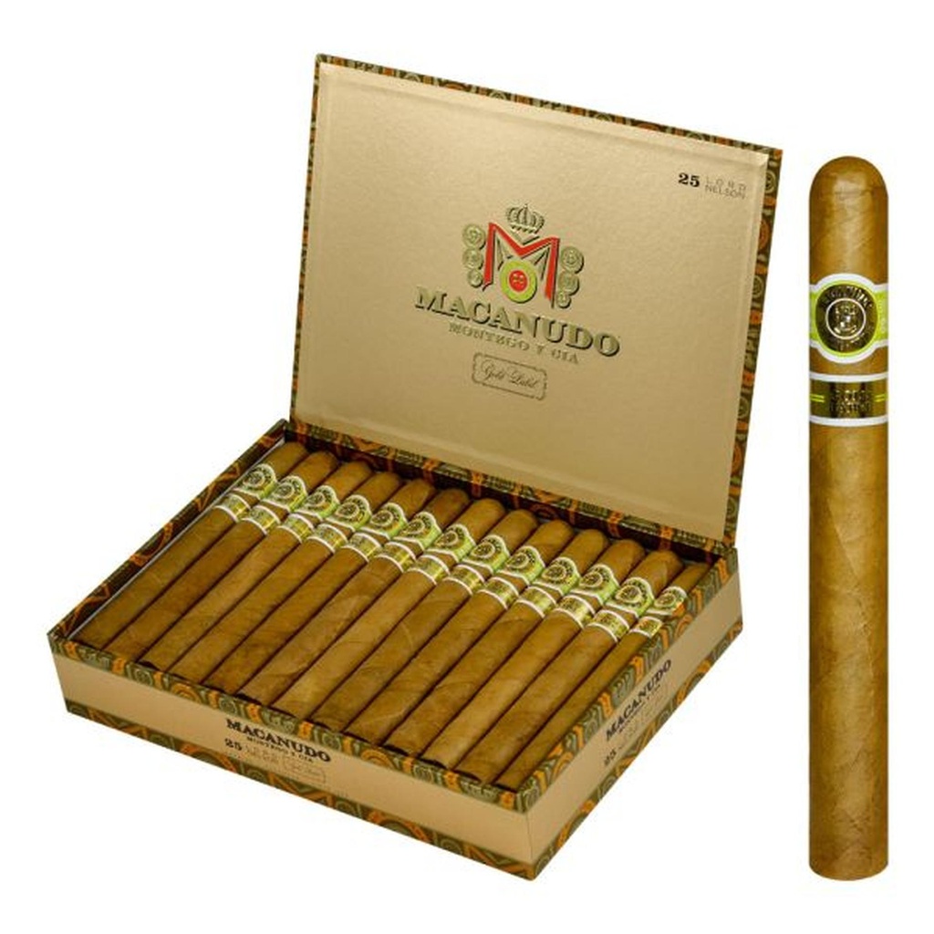 Macanudo Gold Label Lord Nelson Box of 25 - 7'' x 49