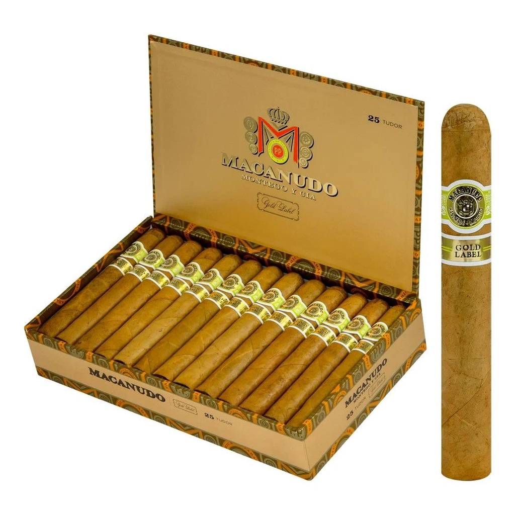 Macanudo Gold Label Tudor Box of 25 - 6'' x 52
