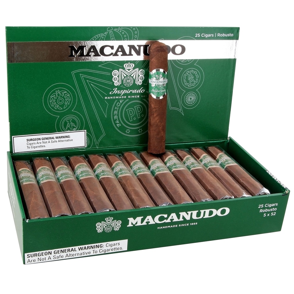 Macanudo Inspirado Green Robusto Box of 25 - 5'' x 52