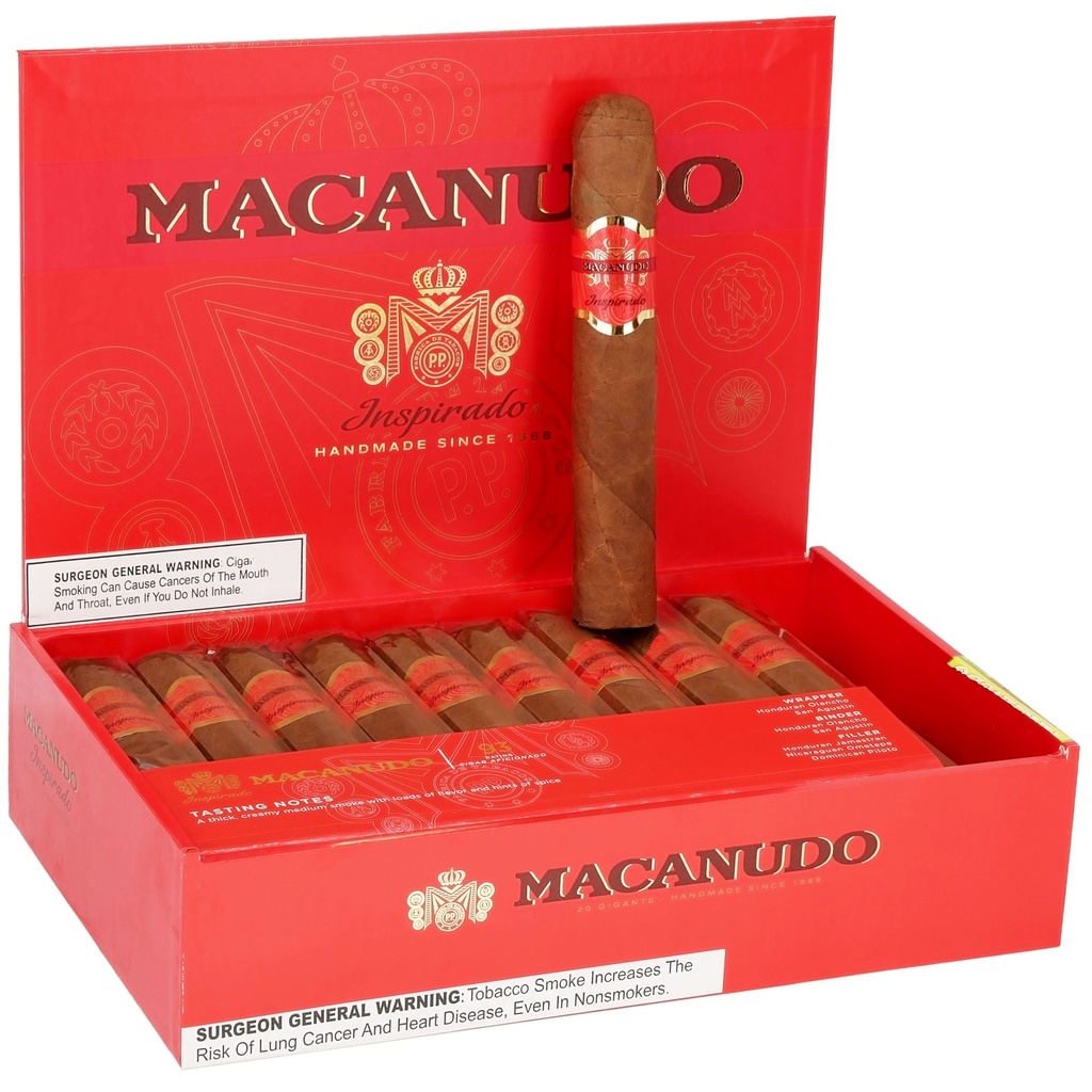 Macanudo Inspirado Orange Gigante Box of 20 - 6" x 60