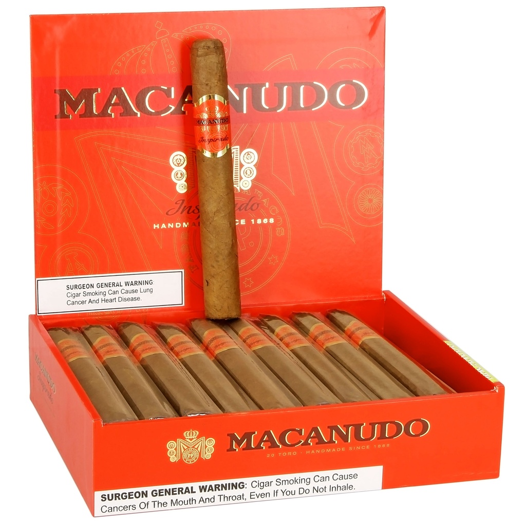 Macanudo Inspirado Orange Toro Box of 20 - 6" x 50 