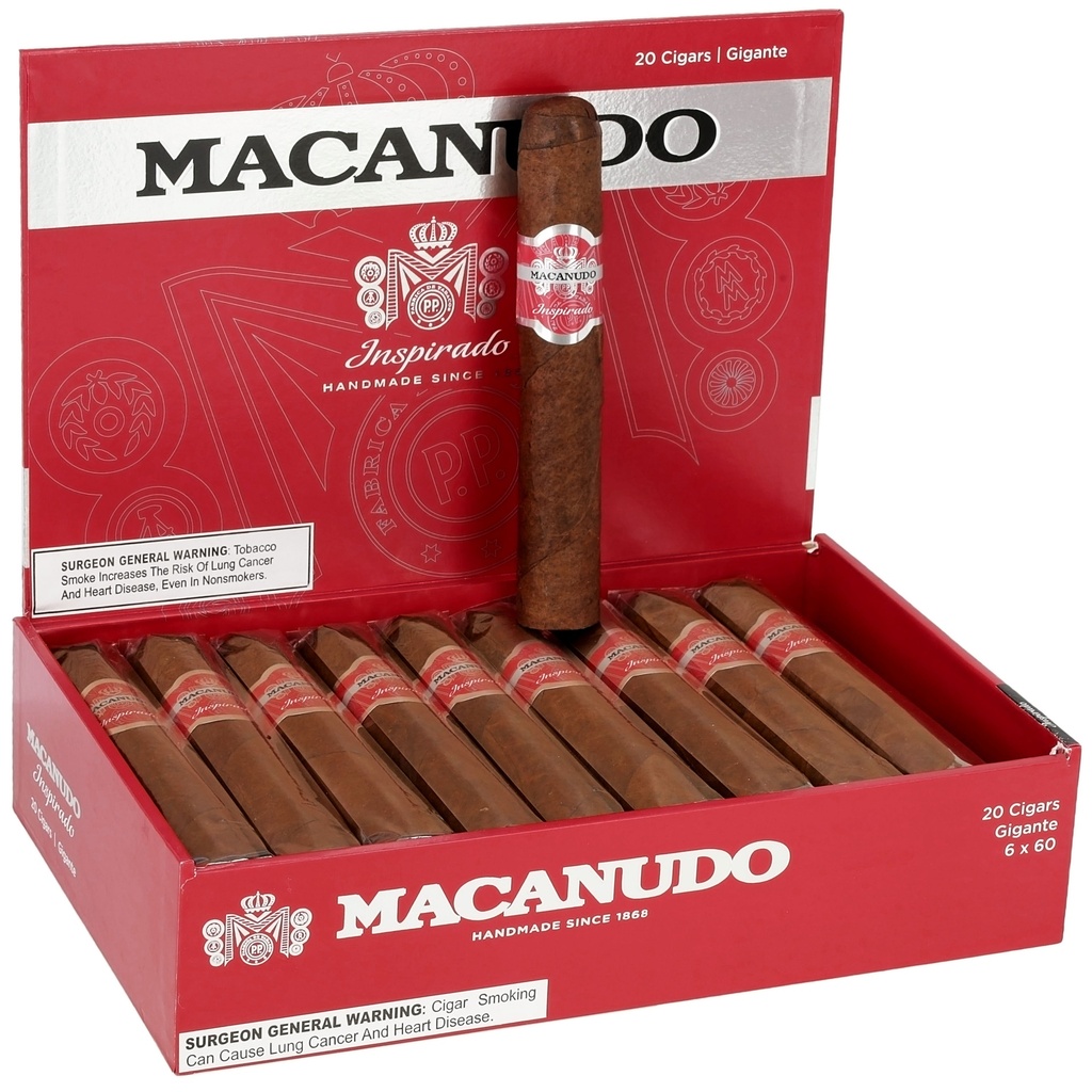 Macanudo Inspirado Red Robusto Box of 20 - 5" x 50