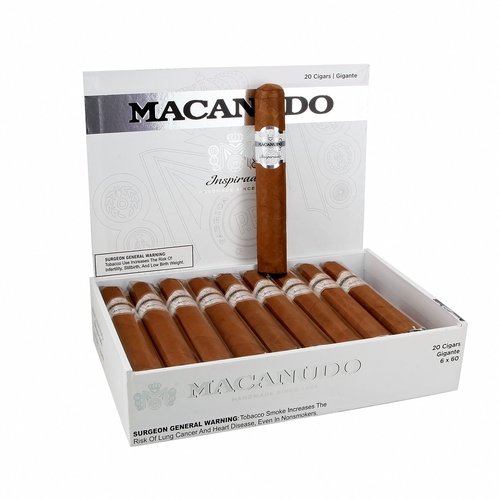 Macanudo Inspirado White Gigante Box of 20 - 6" x 60