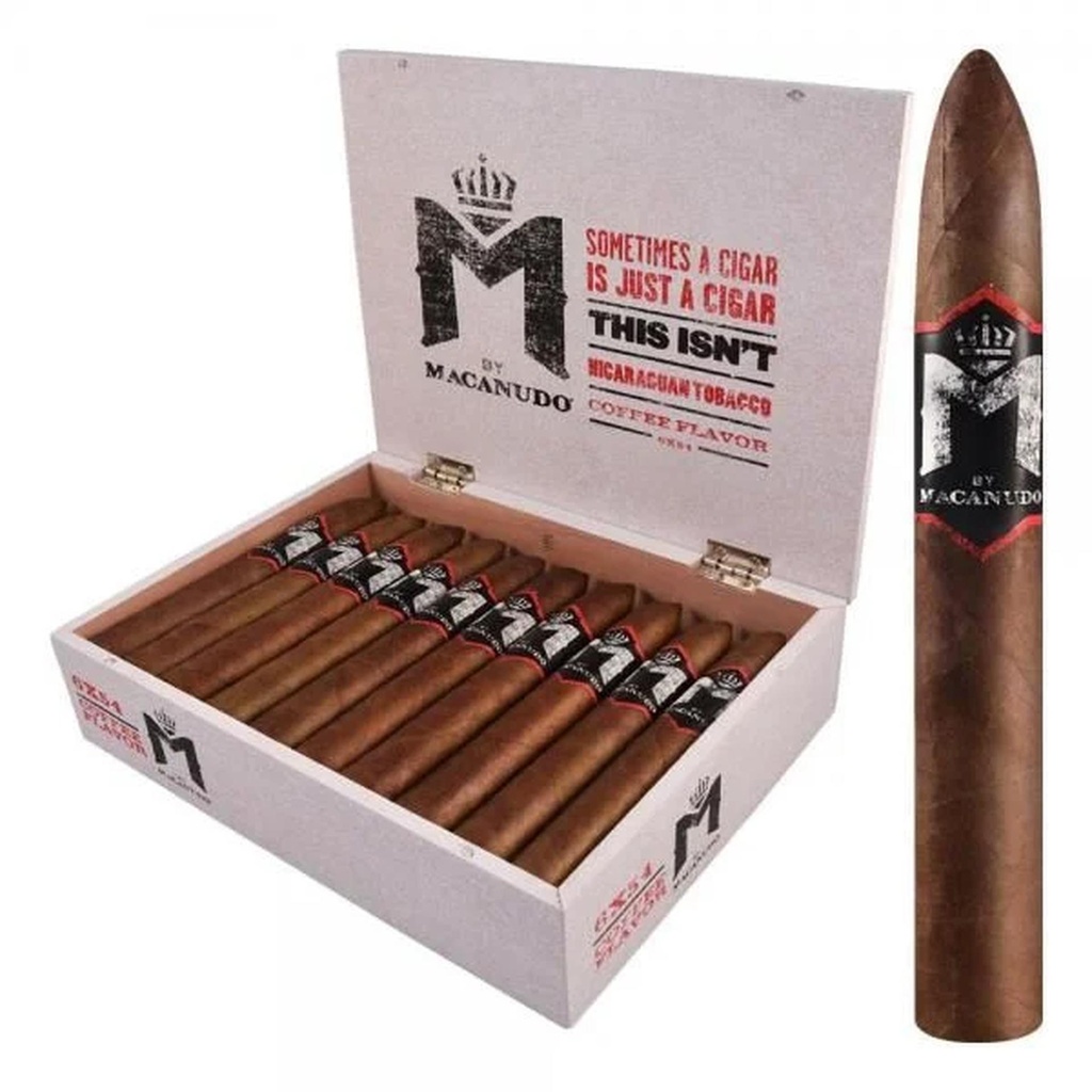 Macanudo M By Macanudo Coffee Belicoso Box of 20 -  6" x  54