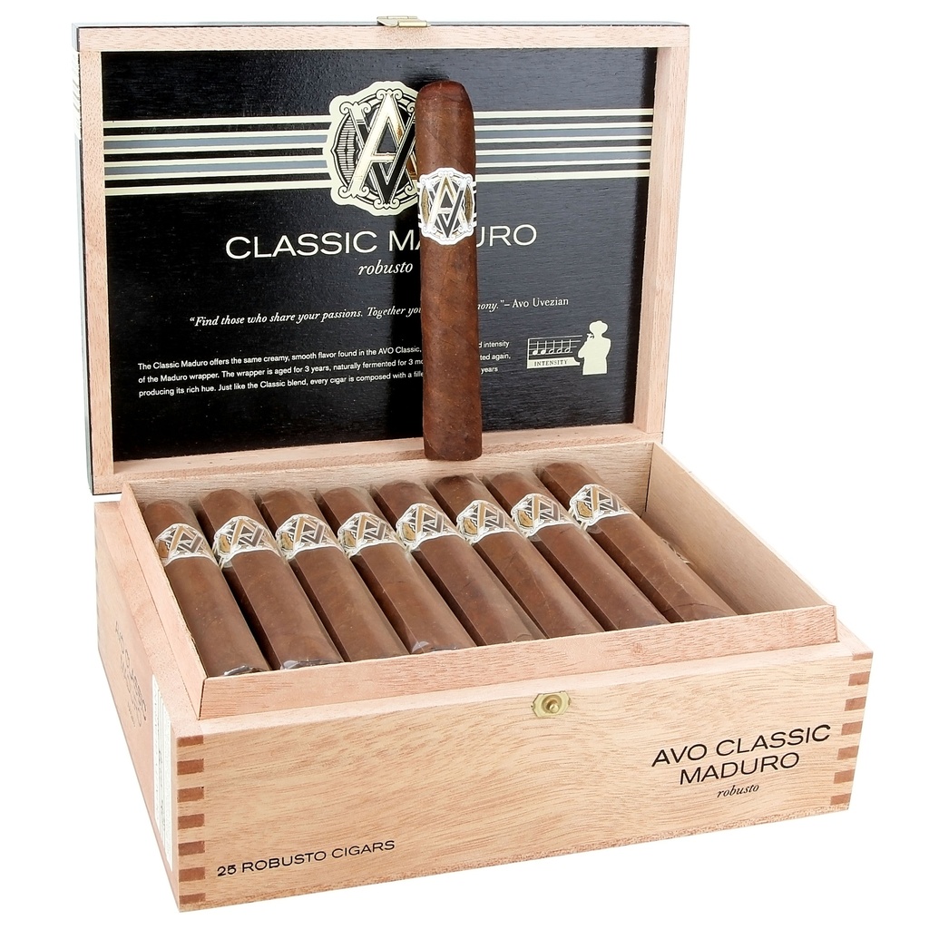 AVO Classic Maduro Robusto Box of 25 - 5" x 50