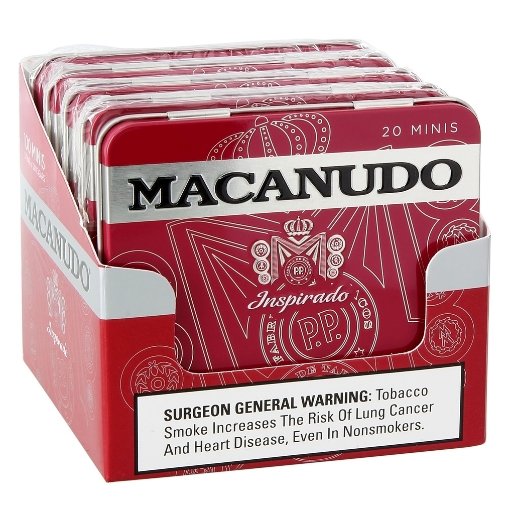 Macanudo Small Cigars Inspirado Red Tin of 5 -  Minis 3" x 20