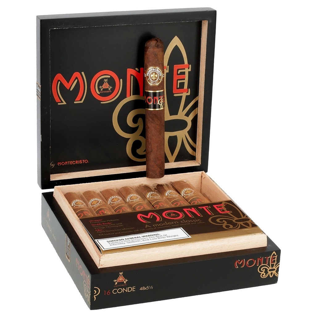 Monte by Montecristo Conde Box of 16 - 5" 1/2 x 48