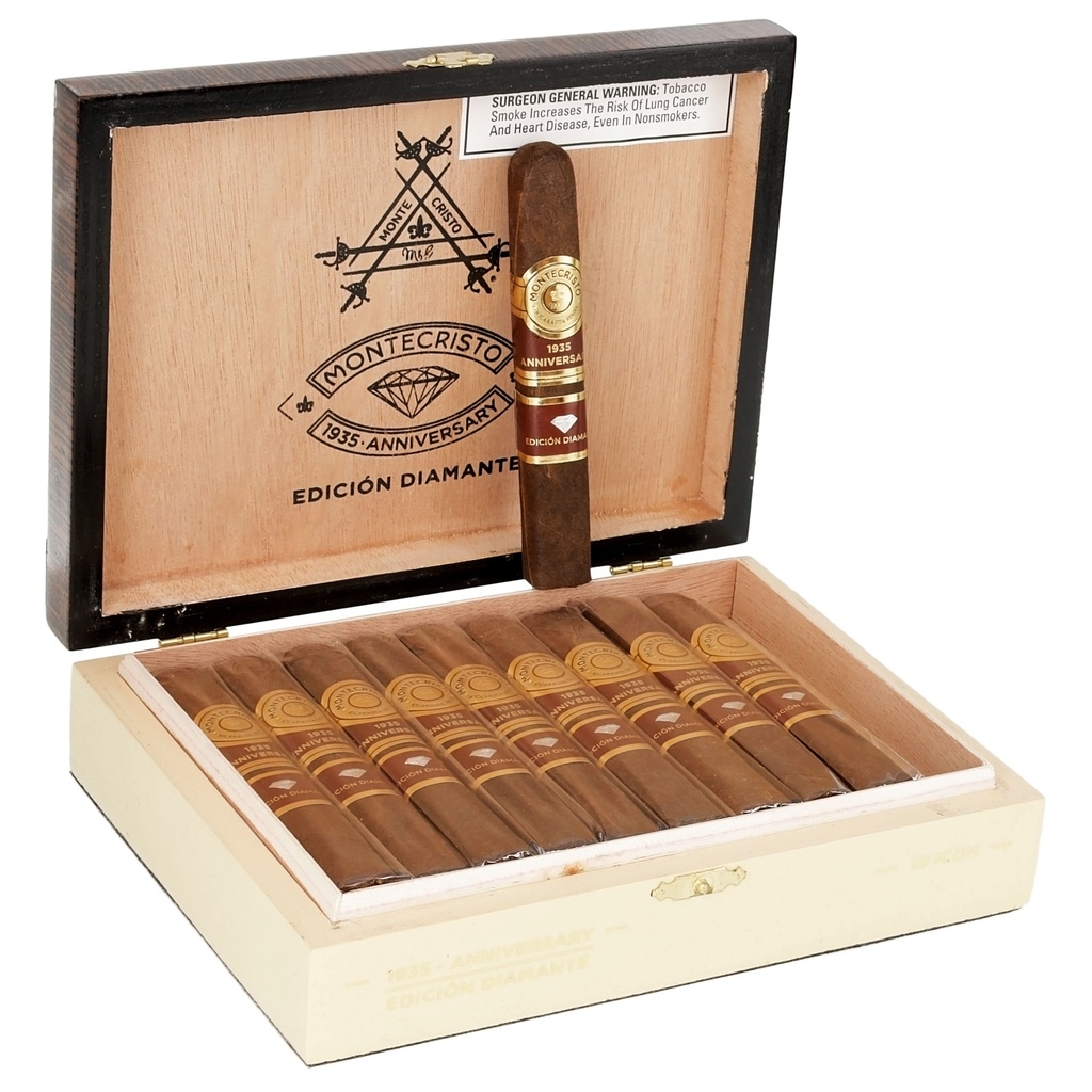 Montecristo 1935 Anniversary Edicion Diamante Icon Box of 10 - 4" 3/4 x 48