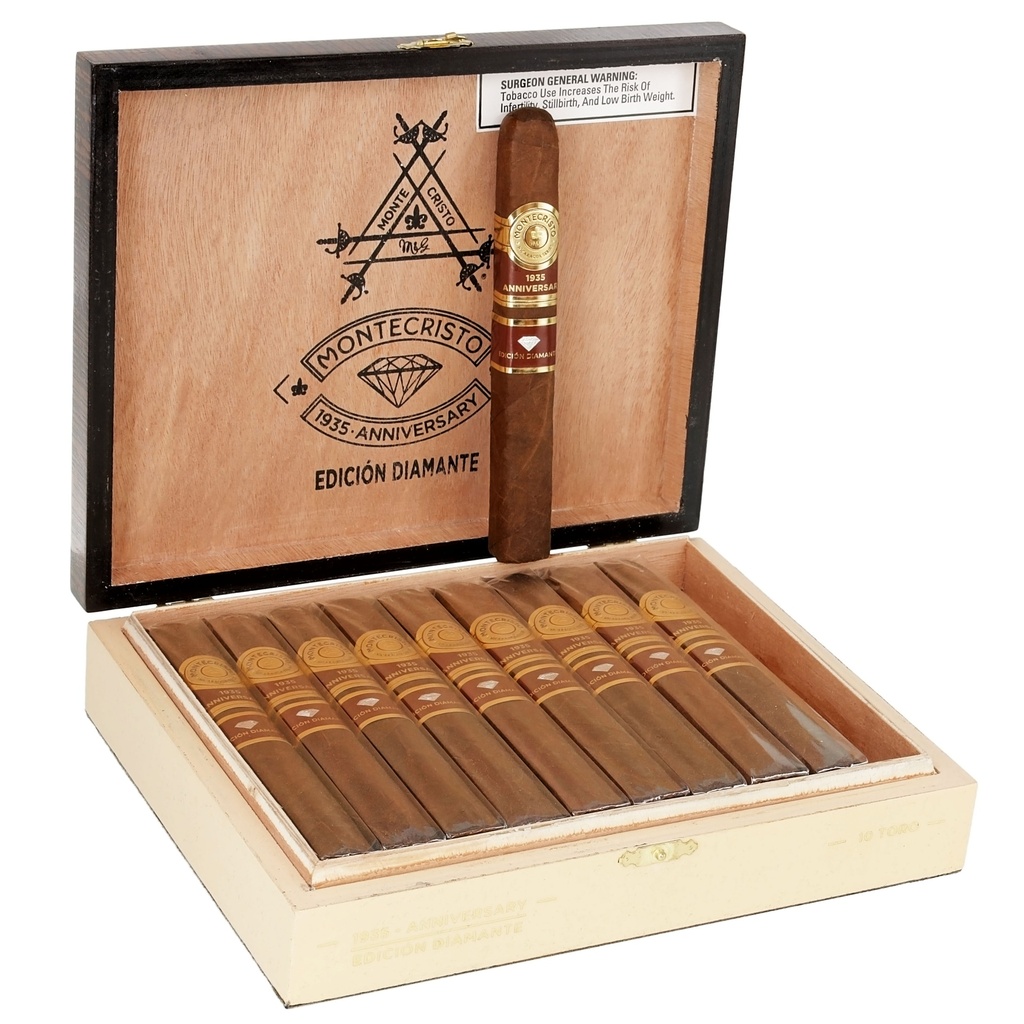 Montecristo 1935 Anniversary Edicion Diamante Toro Box of 10 - 6" x 55