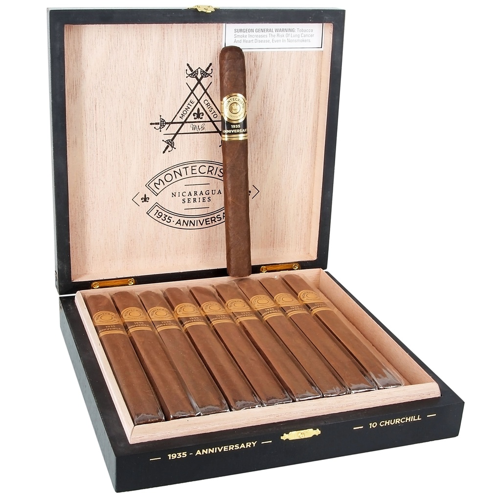Montecristo 1935 Anniversary Nicaragua Churchill Box of 10 - 7" x 52