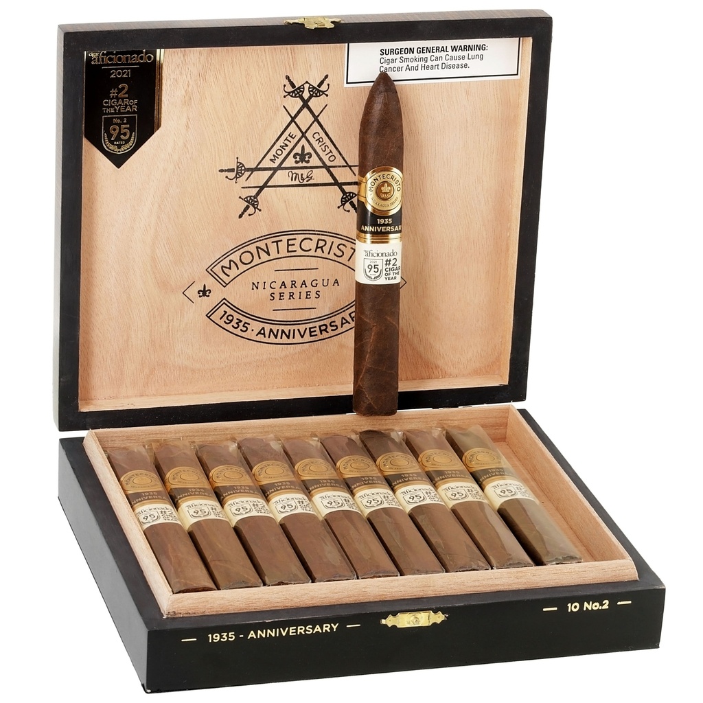 Montecristo 1935 Anniversary Nicaragua No. 2 Box of 10 - 6" 1/8 x 52