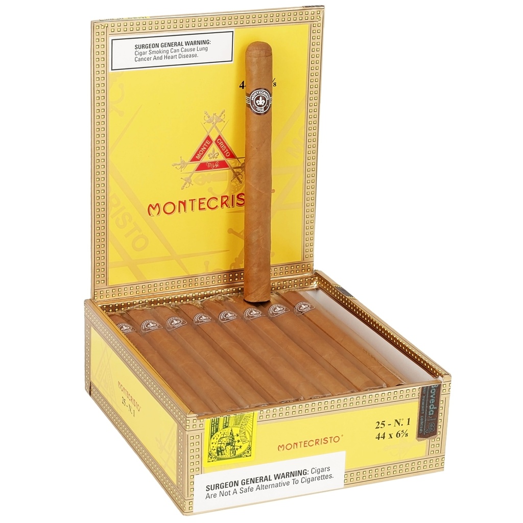 Montecristo Original No.1 Box of 25 - 6" 1/2 x 44