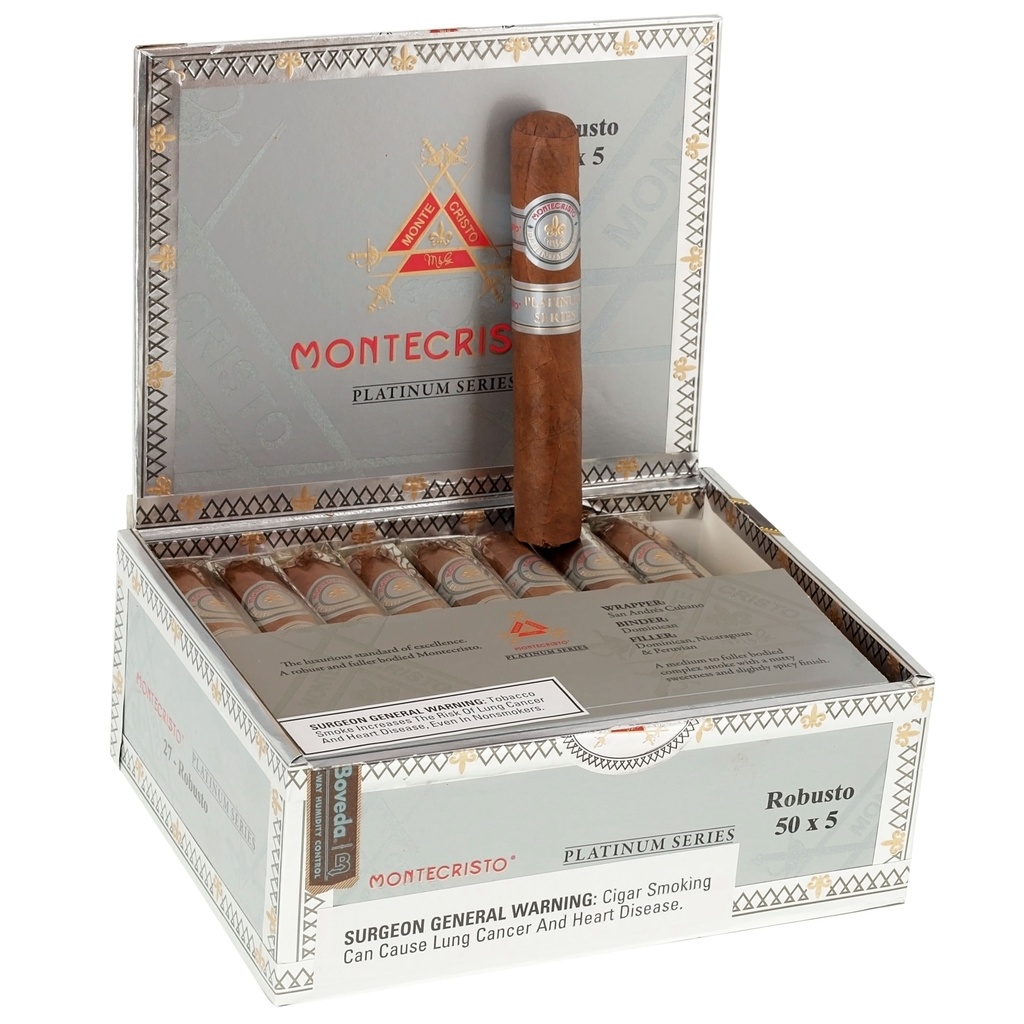 Montecristo Platinum Series Robusto Box of 27 - 5" x 50