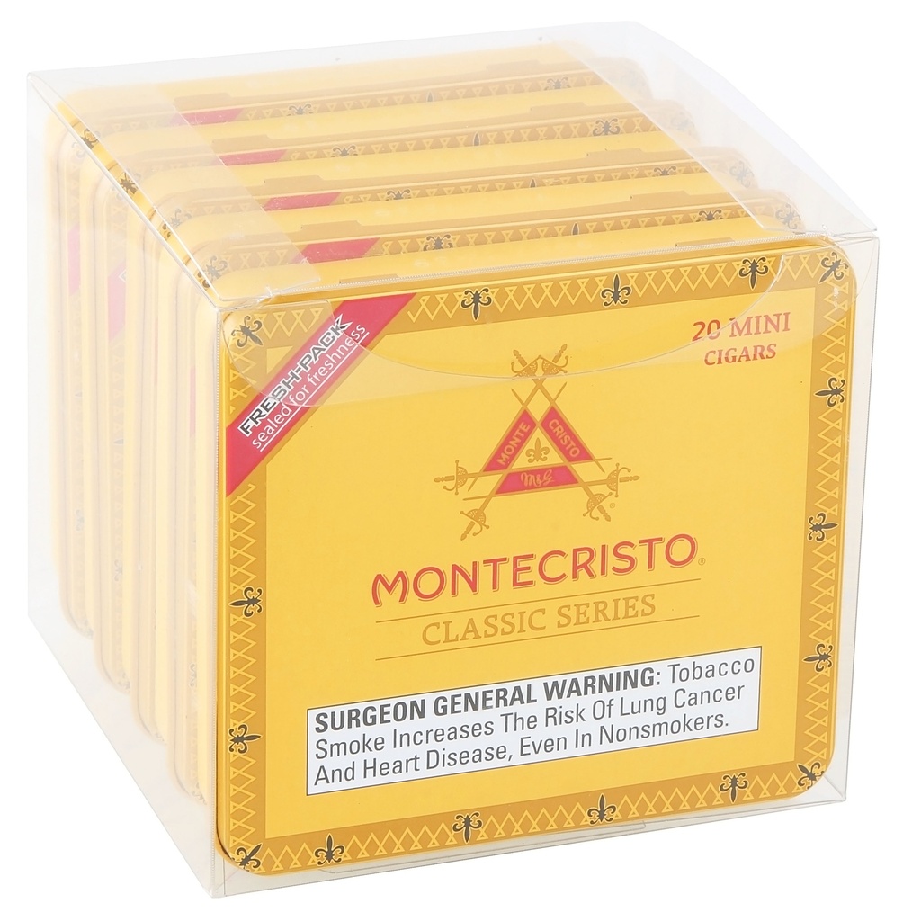 Montecristo Small Cigars Classic Series Mini Boc of 5 - 2" 7/8 x 20