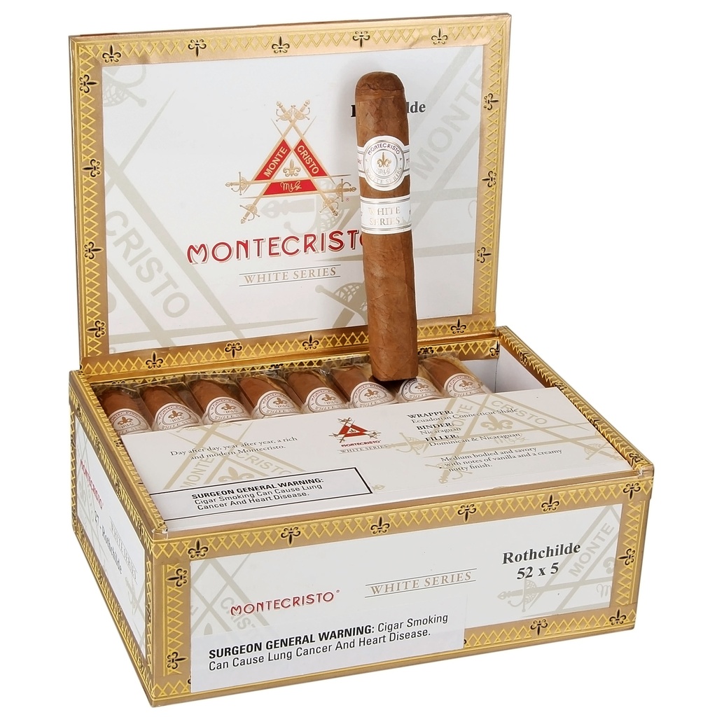 Montecristo White Rothchilde Box of 27 - 5" x 52