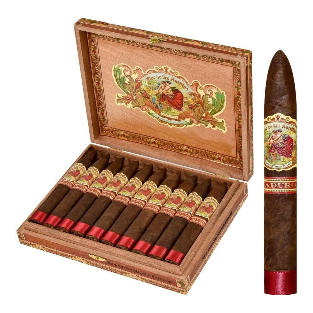 My Father Flor de Las Antillas Maduro Torpedo Box of 20 - 6'' 1/8 x 52
