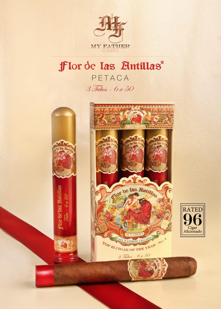 My Father Flor de Las Antillas Peteca 3 Tubos Toros