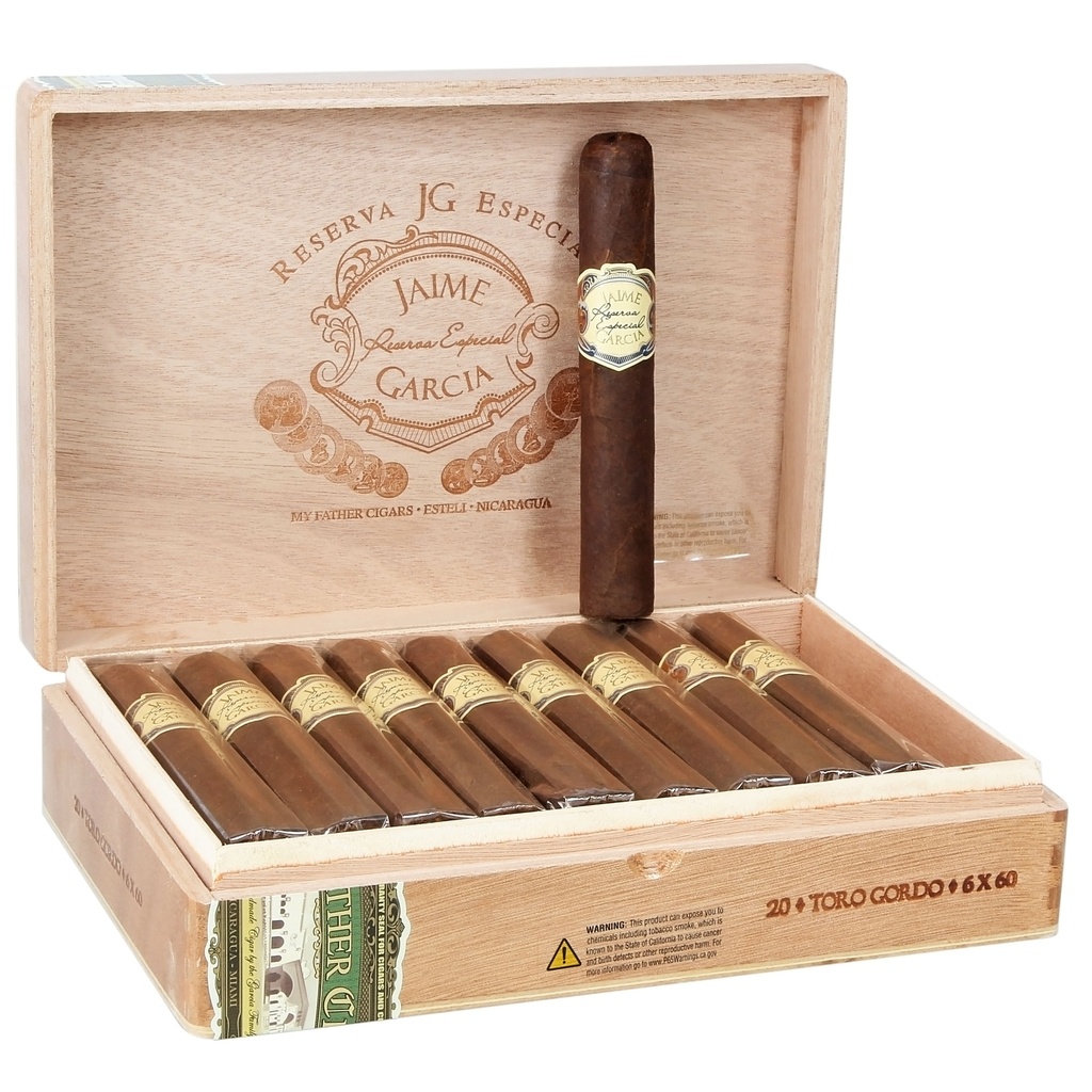 My Father Jaime Garcia Reserva Especial Toro Gordo Box of 20 - 6" x 60