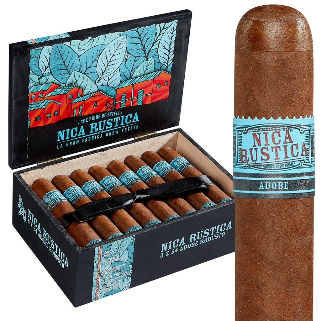 Nica Rustica Adobe Robusto Box of 25 - 6" x 54