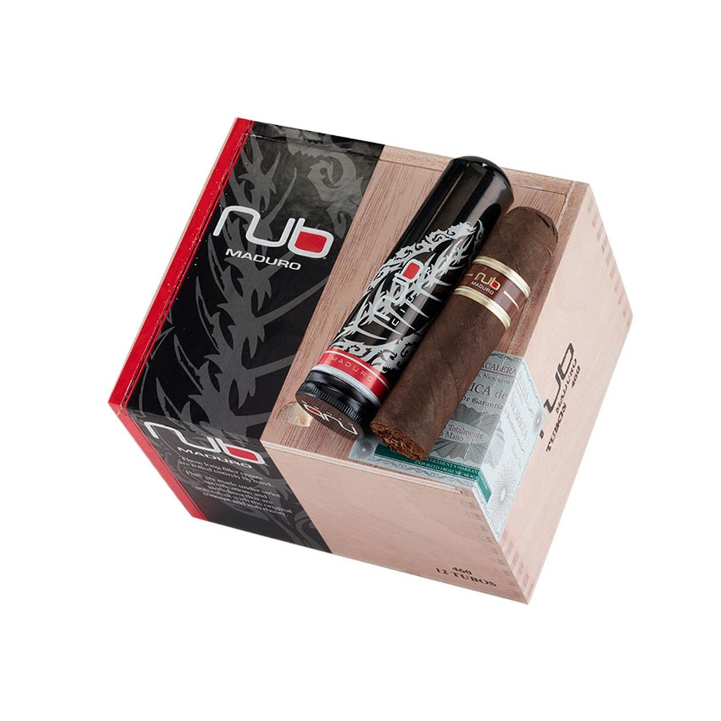 Nub Maduro Tubo 460 Box of 12 - 4" x 60