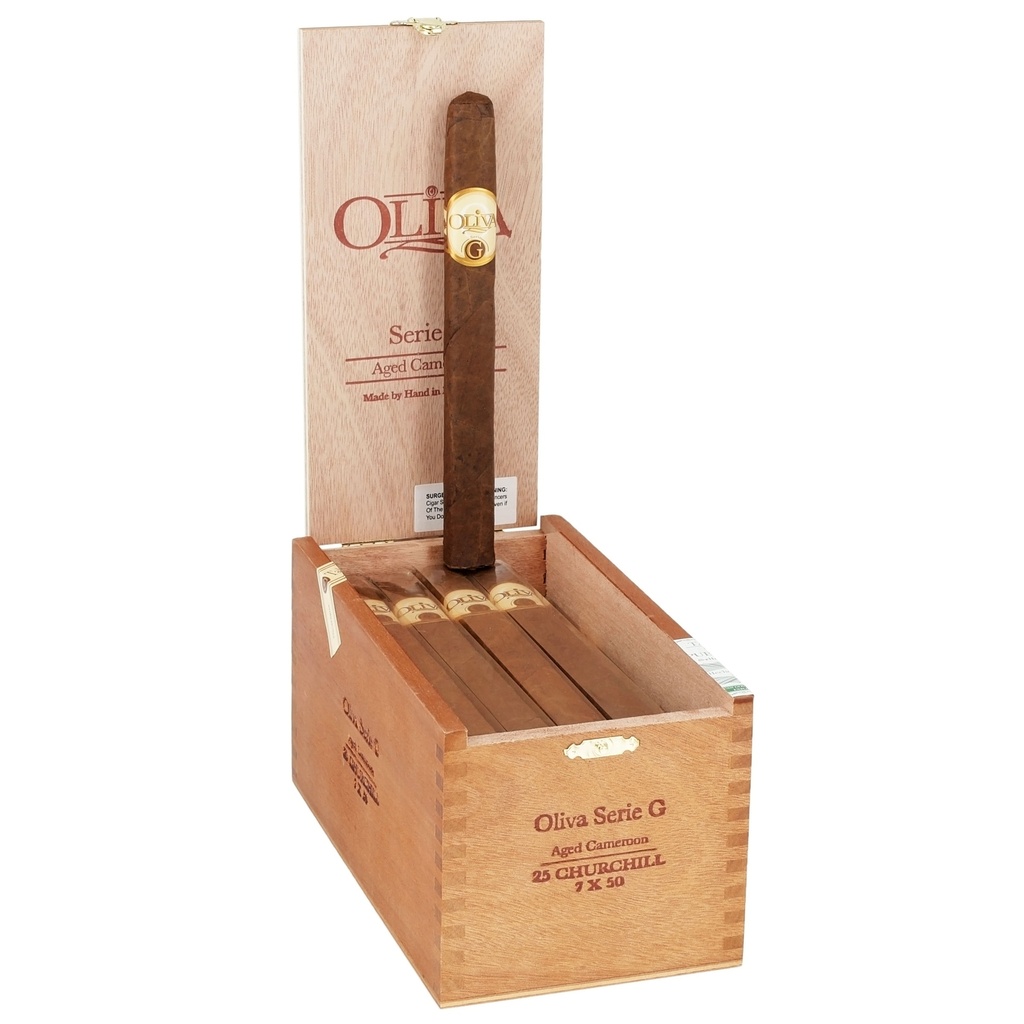 Oliva Serie G Aged Cameroon Churchill Box of 25 - 7" x 50