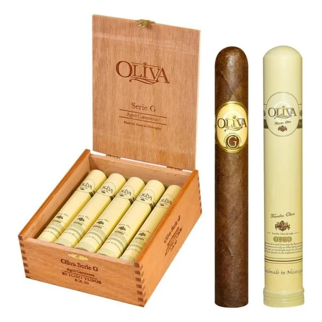 Oliva Serie G Aged Cameroon Toro Tubo Box of 10 - 6" x 50
