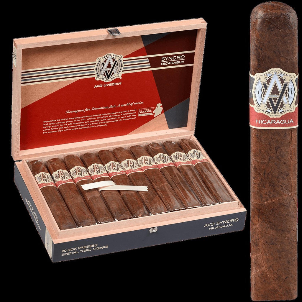 AVO Syncro Nicaragua Special Toro Box of 20 - 6" x 60