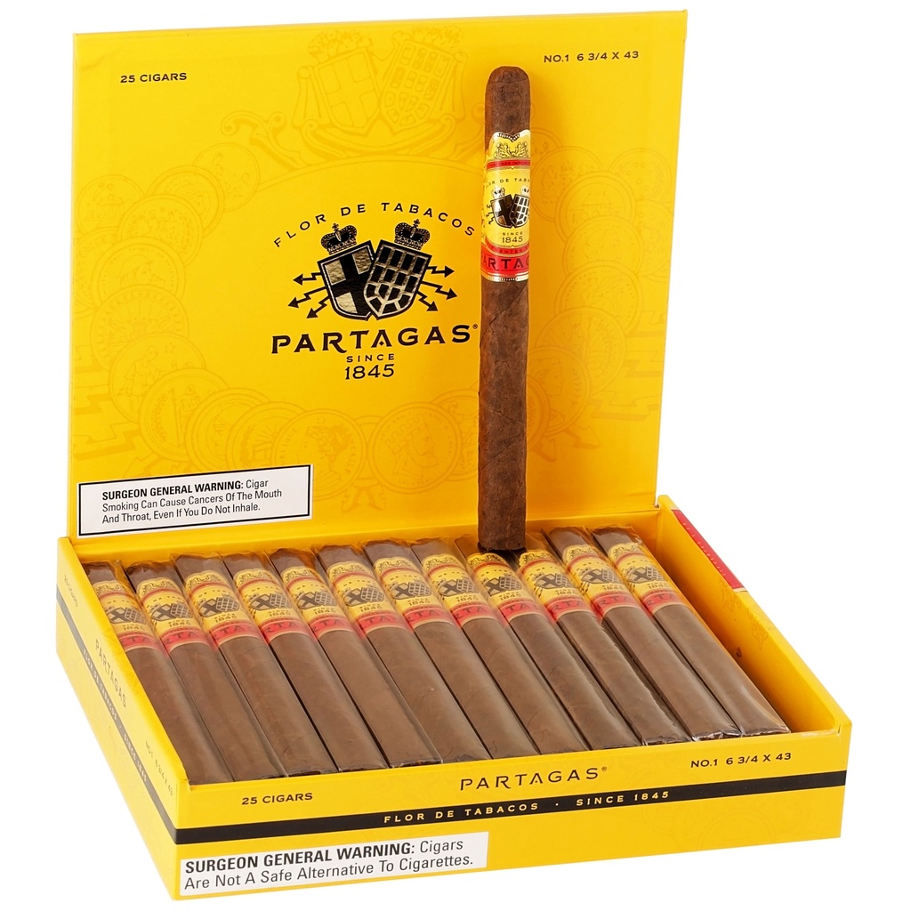 Partagas Natural No.1 25's Box of 25 - 6" 3/4 x 43