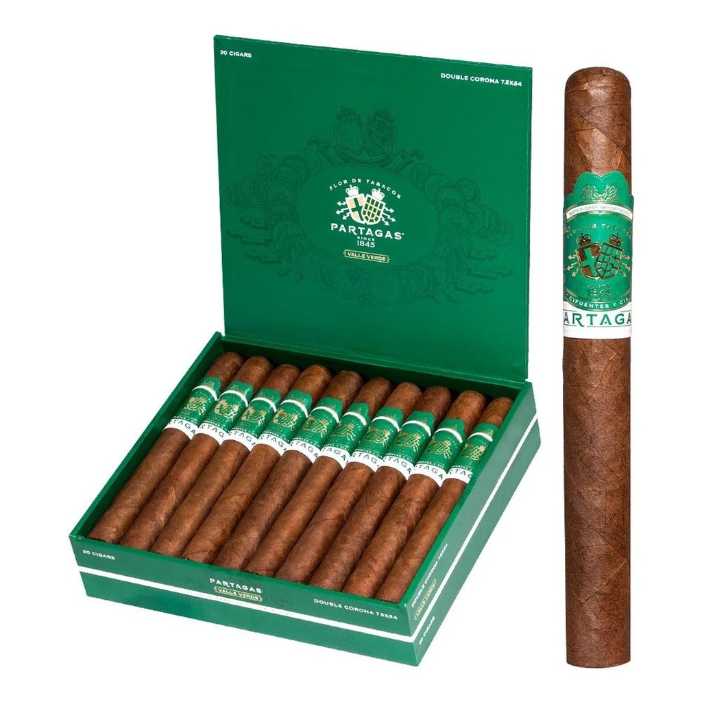 Partagas Valle Verde Double Corona Box of 20 - 7" 
1/2 x 54