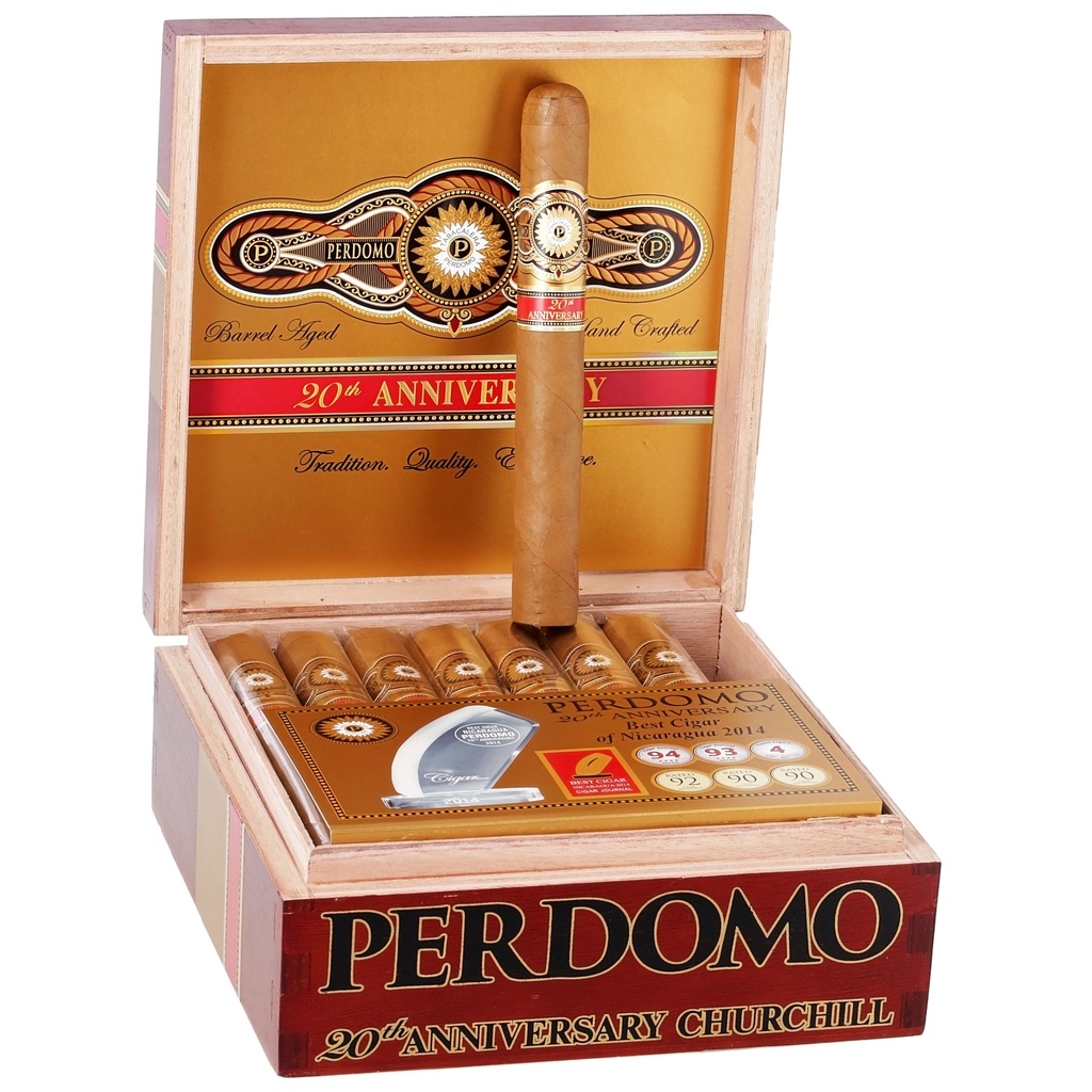 Perdomo 20th Anniversary Connecticut Churchill Box of 24 - 7" x 56