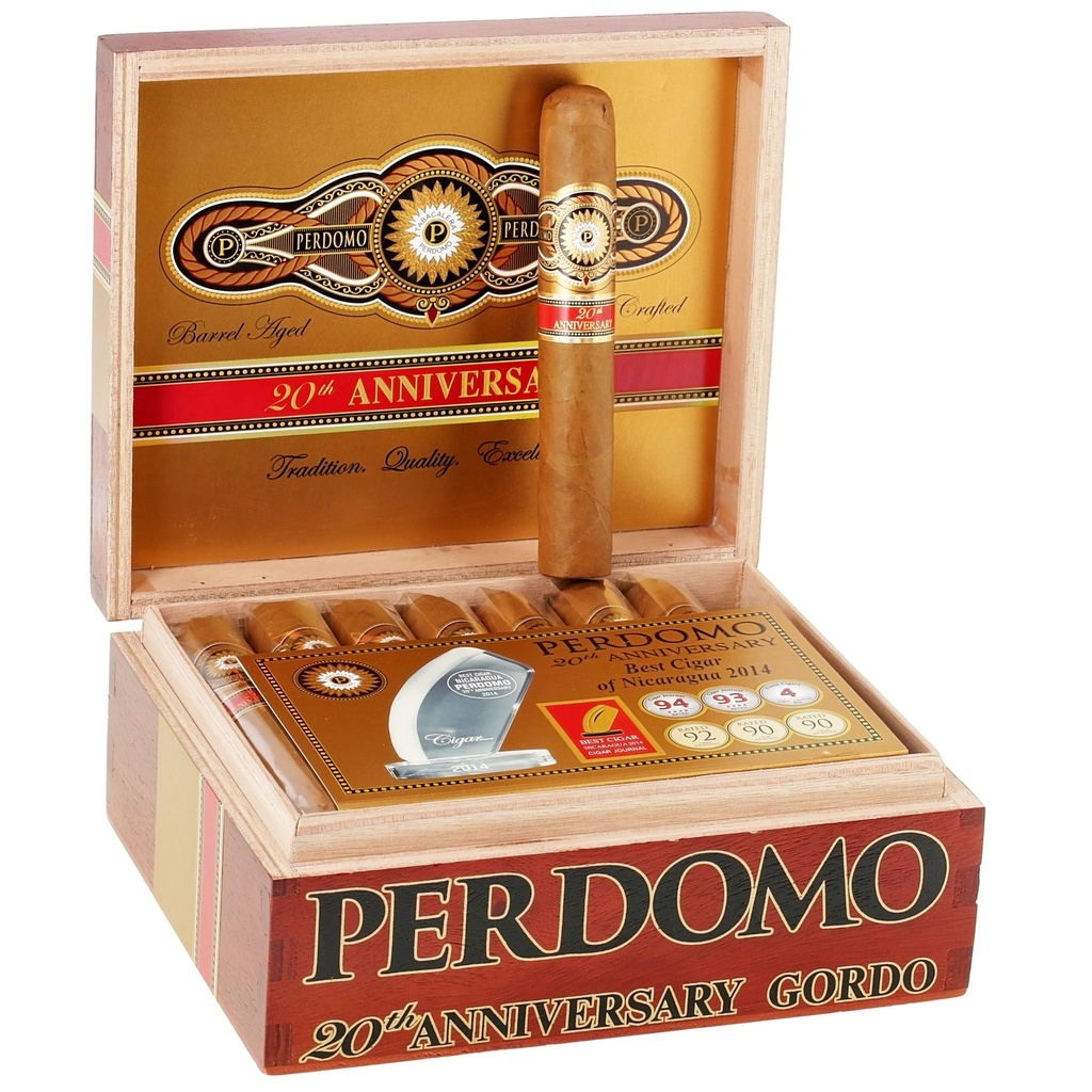 Perdomo 20th Anniversary Connecticut Gordo Box of 24 -  6" x 60