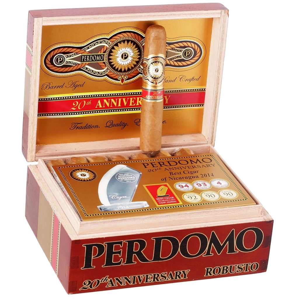 Perdomo 20th Anniversary Connecticut Robusto Box of 24 - 5" x 56
