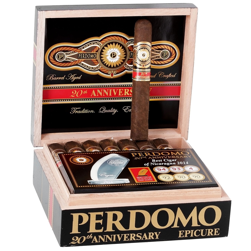 Perdomo 20th Anniversary Maduro Epicure Box of 25 - 6" x 56