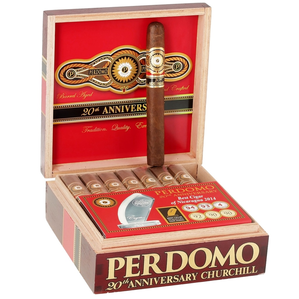 Perdomo 20th Anniversary Sun Grown Churchill Box of 24 - 7" x 56