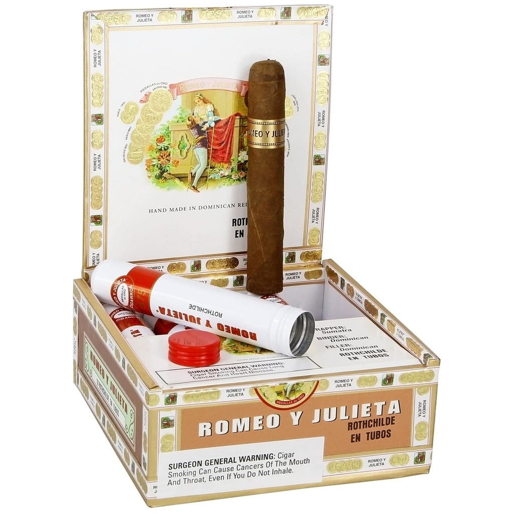 Romeo y Julieta 1875 Rothchilde En Tubo Box of 10 - 5" x 50